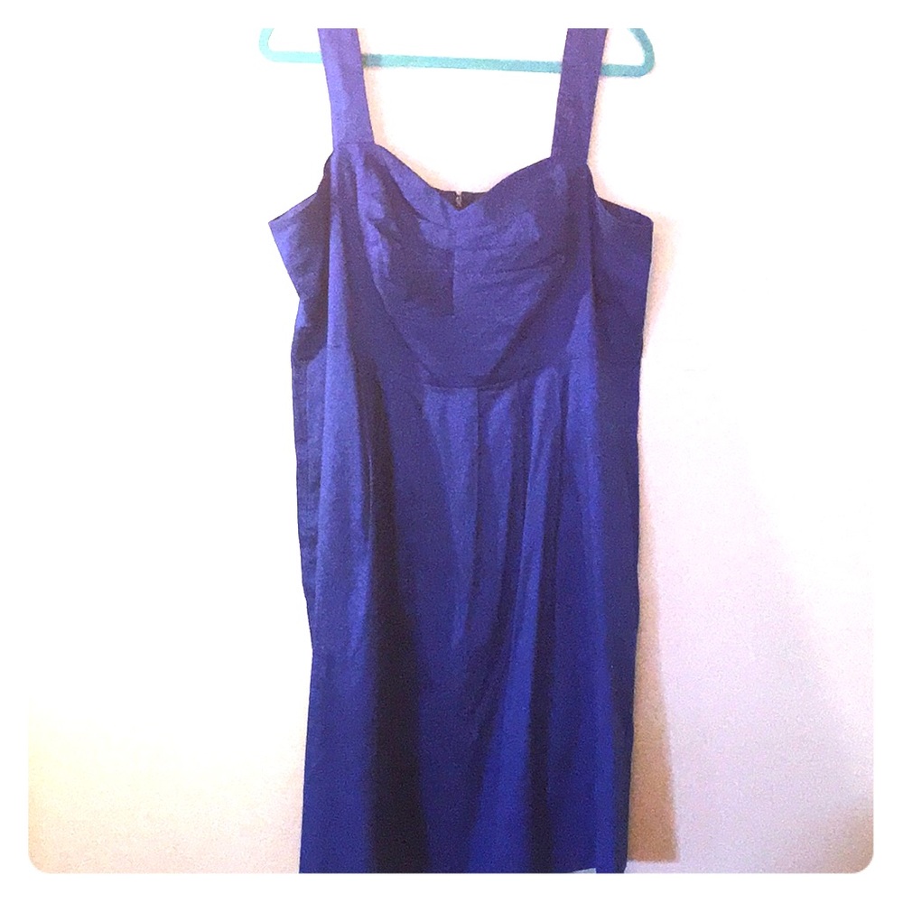 Cobalt Blue sweetheart neckline skater dress